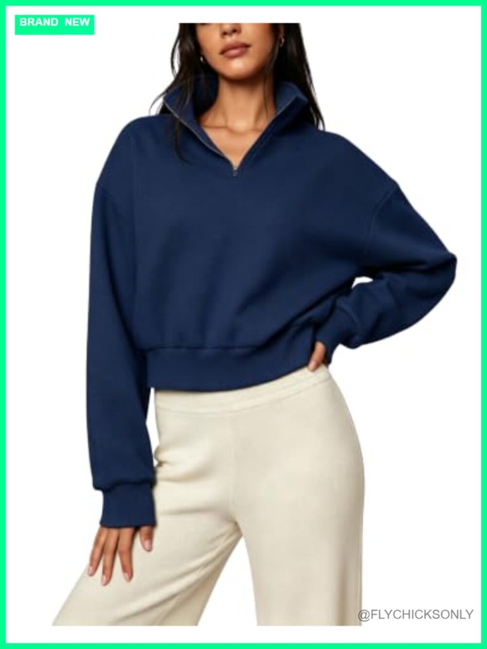 Womens Half Zip Sweatshirt Mock Neck Fleece Quarter Zip Pullover